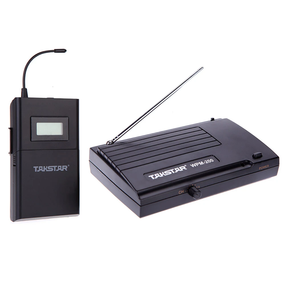 

WPM-200 UHF Wireless Monitor System 50m Transmission Distance In-Ear Stereo Headphones Headset Transmitter Receiver