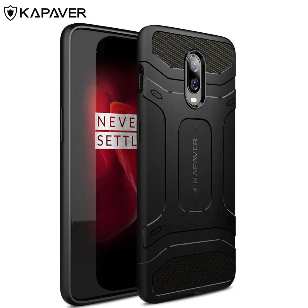 

KAPAVER Luxury Official Silicone Phone Case For OnePlus 6T case One Plus 6T Case protection Armo Back Cover Resistant funda