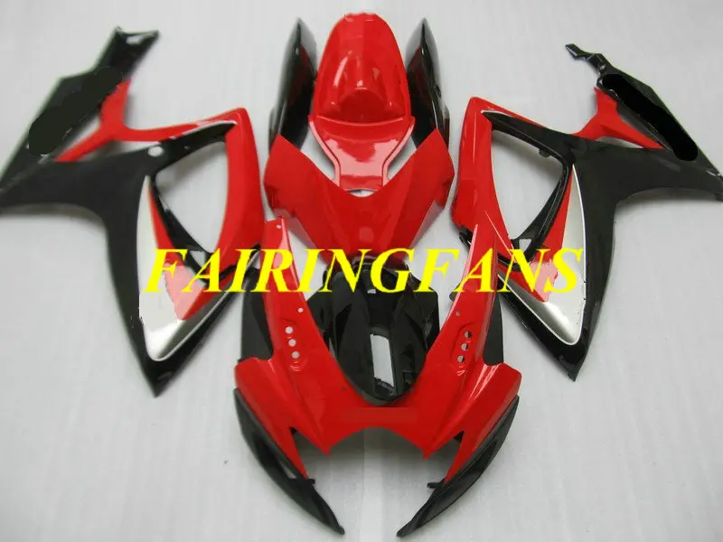 Комплект обтекателей под давлением для кузова GSXR600 750 K6 06 07 GSXR 600 GSXR750 2006 2007 красный