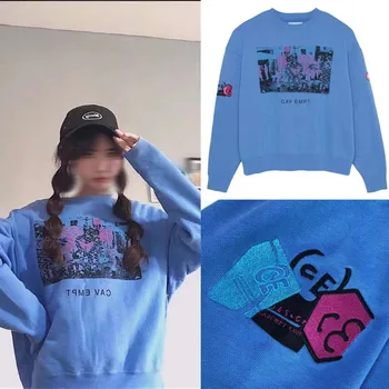 

Blue Cav Empt Sweatshirts Crewneck Men Woman 1:1 High-Quality CAVEMPT CAVEMPT C.E19AW Hoodie