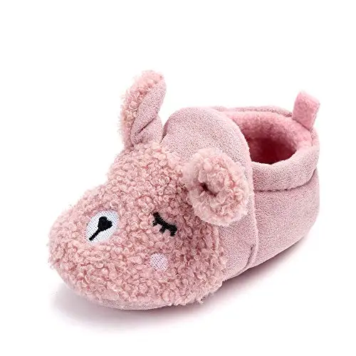 C-pink Нескользящие прогулочные тапочки для маленьких мальчиков и девочек; носки; обувь; домашние мокасины для новорожденных с мягкой подошвой - Цвет: C-pink
