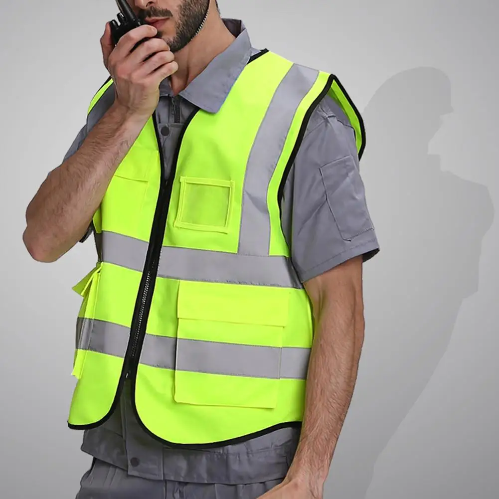 Vest Yellow Orange Blue Green Color Reflective Fluorescent Outdoor Safety Clothing Running Ventilate Safe High Visibility