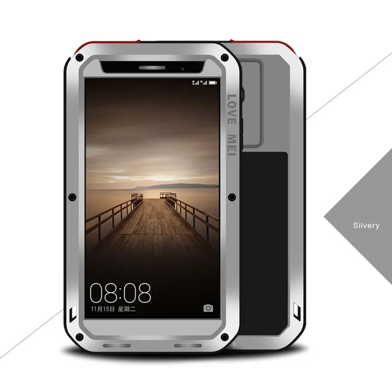 

LOVE MEI POWERFUL case For Huawei Mate 20 Lite 9 phone case for Huawei Mate 9 Pro anti-knocked Aluminum Gorilla Glass phone case
