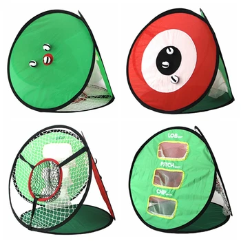 

Hot 4-in-1 Golf Training Aids Golf Chipping Net Practice Driving Mat Indoor Outdoor Backyard Up Portable Ball Retriever Pitches