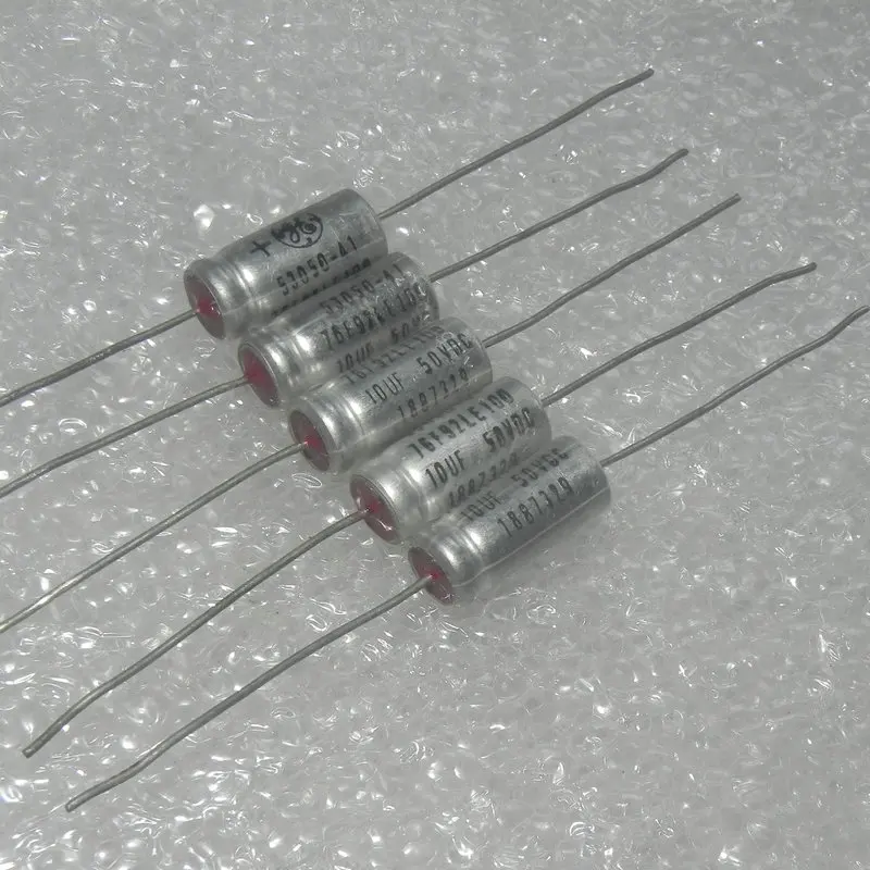 Оригинальный новый 100% 50v10uf 10MFD 50VDC катод с красной головкой медный ножной