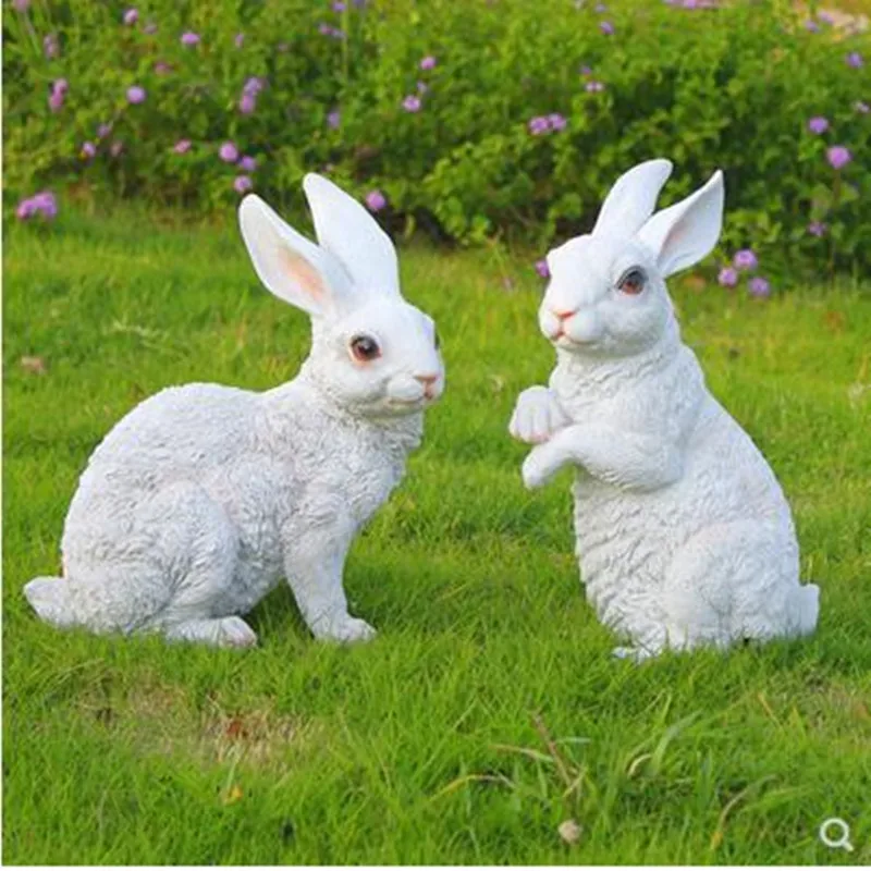 Поделки в виде кролика украшения животных из смолы поделки для дома сада и офиса