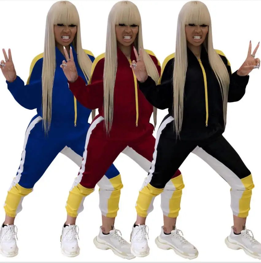 

Plus Size 2 Piece Set Sweatsuit Autumn Outfits Jacket Top+Pants Sweat Suits Two Piece Matching Sets Tracksuit Women