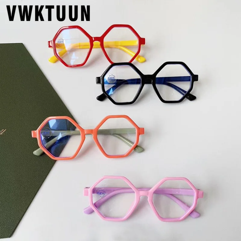 

Оправа для очков VWKTUUN TR, оправа для очков для мальчиков и девочек с защитой от сисветильник, оправа для очков геометрической формы, Детские компьютерные очки для чтения