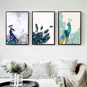 

Modern Abstract Peacock Housing Decoration For Living Room And Bedroom Prints On The Wall Paintings Canvas Pictures Artwork