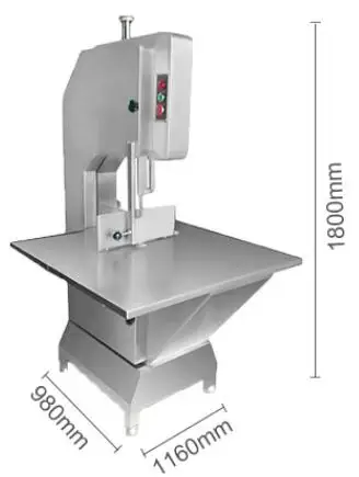 Moveable workbench Commercial Bone Cutter Electric Meat Sawing Machine Pig Feet Beef Bone Cutting Machine bone saw machine 4