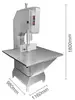 Moveable workbench Commercial Bone Cutter Electric Meat Sawing Machine Pig Feet Beef Bone Cutting Machine bone saw machine 4