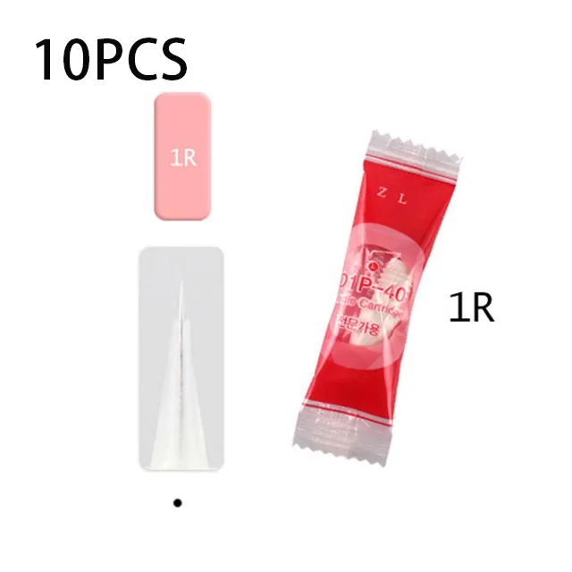 10pcs 1R Charmant 2 Полуперманентная тату цифровая машина Dermografo макияж тату машина комплект для бровей губ подводка для глаз микроблейдинг ручка - Цвет: 10pcs 1R