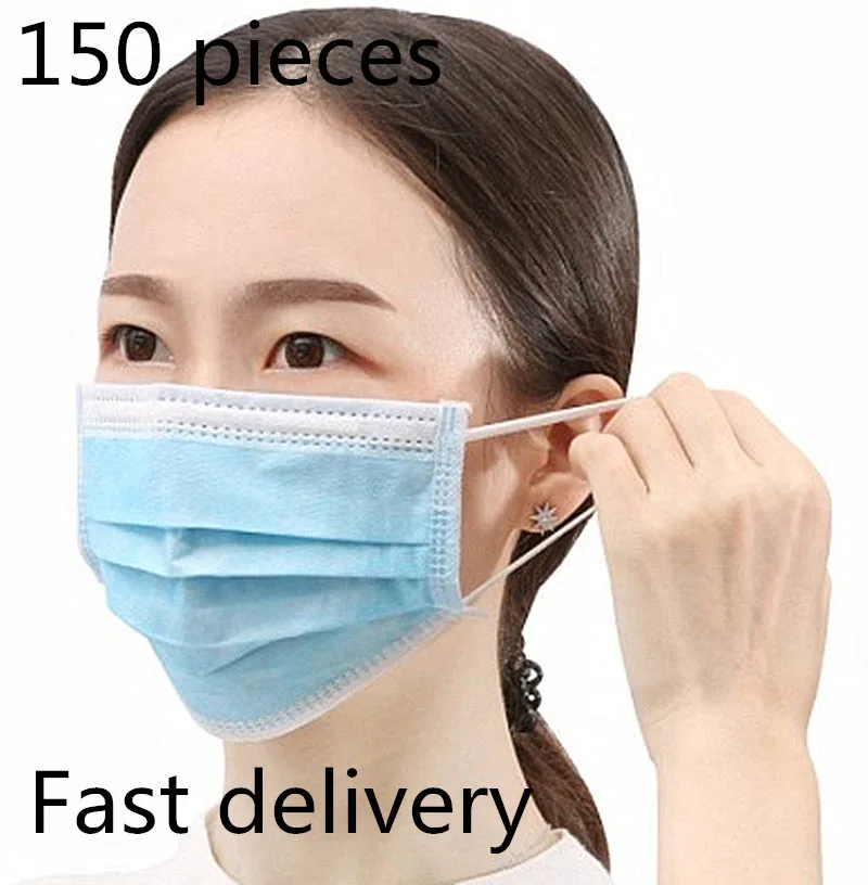 

One-time new anti-pollution masks security thickening 150 pieces of three layers of respirators fast delivery
