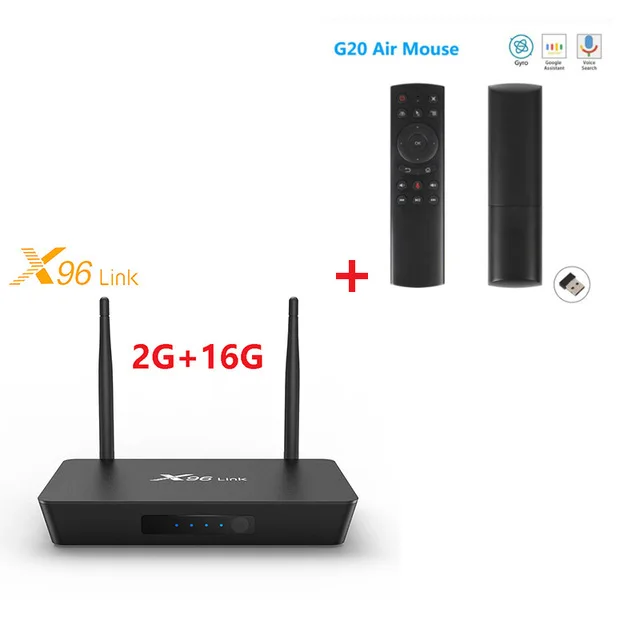 X96 LINK-G20S X96 Link Android коробка DDR3 2G 16G Amlogic S905W четырехъядерный Android 7,1 приставка 2.4G5G двойной wifi 100M LAN 4K ТВ приставка медиаплеер - Цвет: X96 LINK-G20S
