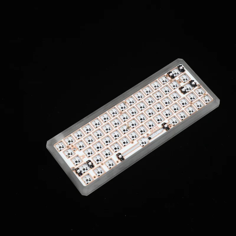 GK64 GK64S клавиатура комплект CNC деревянный корпус Bluetooth Проводная пластина pcb - Цвет: PC case kit