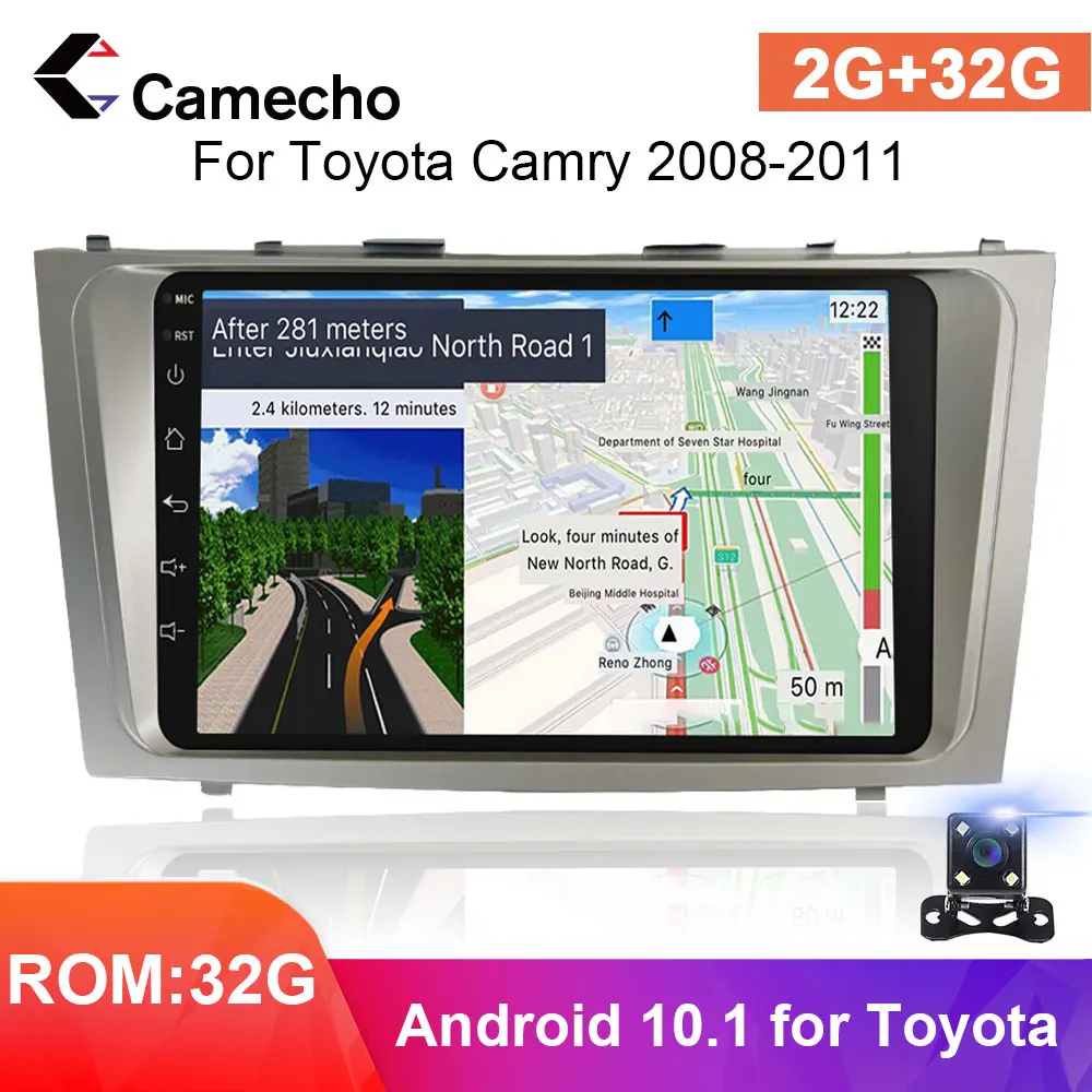 Camecho 2Din Android автомобильный GPS-навигатор Muiltmedia видеоплеер 9 ''Авторадио для Toyota