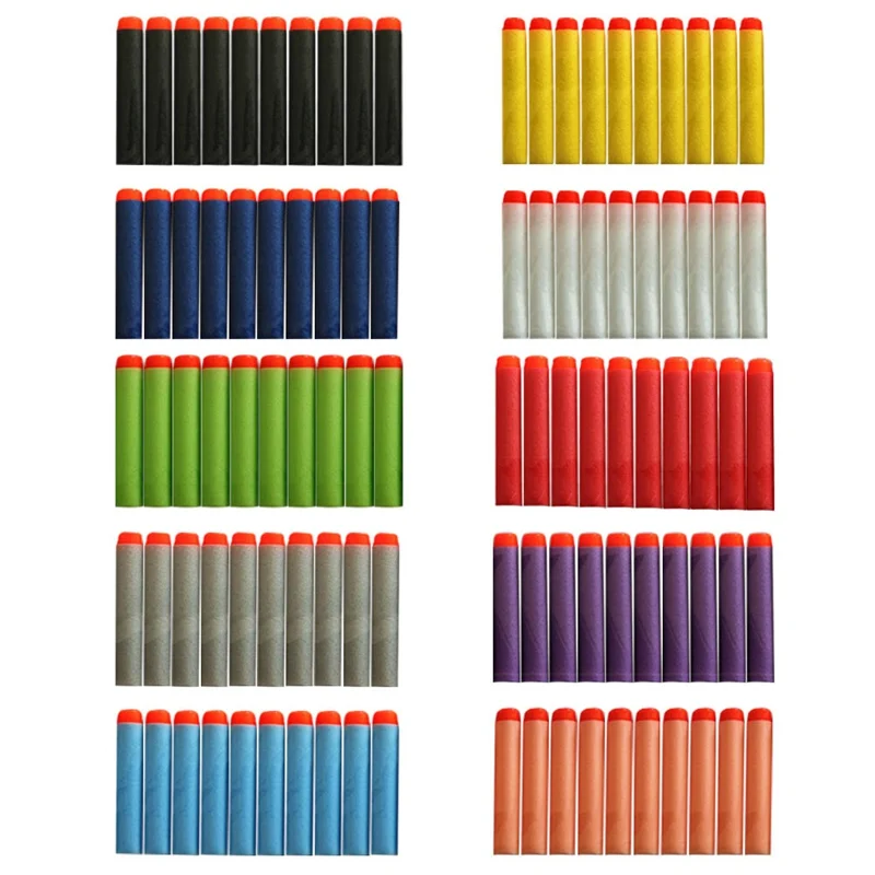 

1 PACK Refill Darts Solid Head Soft Bullets For Blasters Children Toy Gun Soft EVA Elite Bullet Guns Accessories