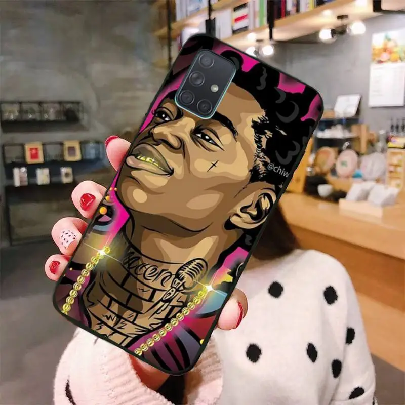 HPCHCJHM Kodak Black Rapper DIY Painted Bling Phone Case For Samsung A10 A20 A30 A40 A50 A70 A80 A71 A91 A51 A6 A8 2018