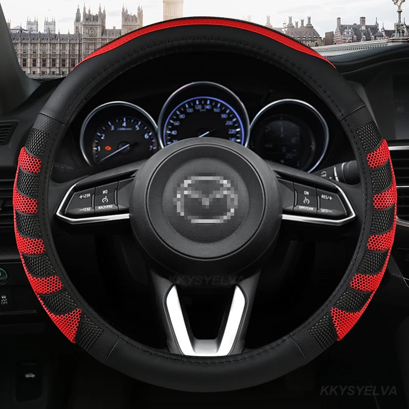

Искусственная кожа из микрофибры, размер 38 см, для Mazda 3, CX5, CX7, CX3, CX9, RX, MX, CX30, Atenza, AXELA, 2017-2021, автомобильные аксессуары