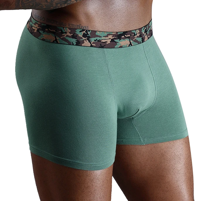 B5 Green SKARR Man Boxer Underwear Cotton Boxershort Sexy Boxershorts Men Underpants Mens Underwear Boxers Underware Gay Seamless Funny - Цвет: B5 Green
