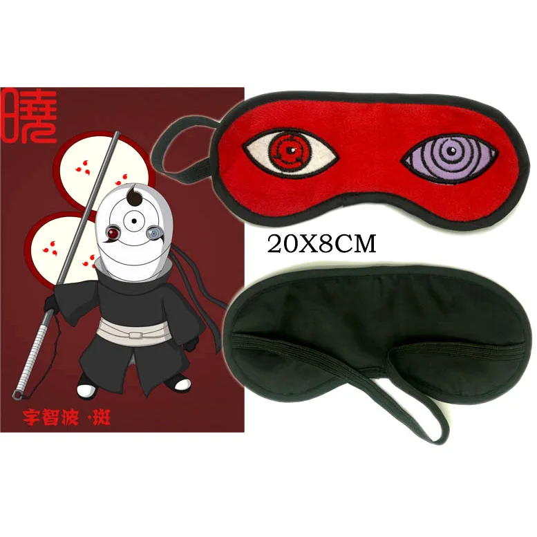 Anime Naruto Uchiha Madara Sharingan Light Cover Mask Eye Cover Sleeping Mask Blindfold Goggles Blinder Eye Patch Cosplay Prop
