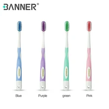 Баннер здоровье зубная щетка взрослая щетина щетка для ухода за полостью рта Глубокая чистка мягкая щетина с чехол для зубной щетки(4 шт