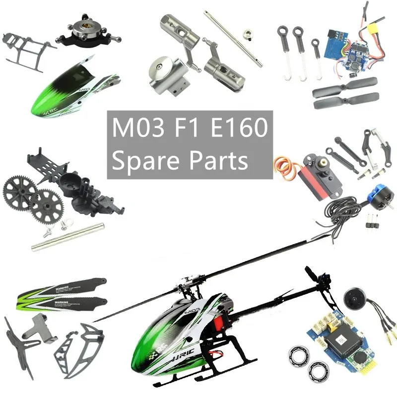 

M03 F1 E160 Shaft Head Cover Landing Skid Gears Buckles Servo 6-axis 6CH RC Single Blade Helicopter Model Airplane Spare Parts