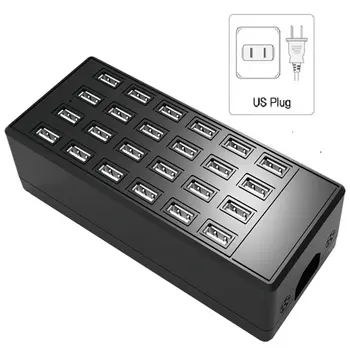 

Usb Fast Charge Hub Plastic 24 Ports Smart Charging Station Usb Charger Mobile Phone Tablet Digital Adapter 5V 20A 100W 5V/2.4A