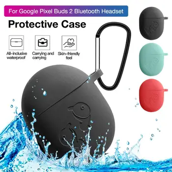 

Case Silicone Protective Case with Carabiner For Google Pixel Buds 2 Case Waterproof Protector Cover For Google Pixel Buds 2