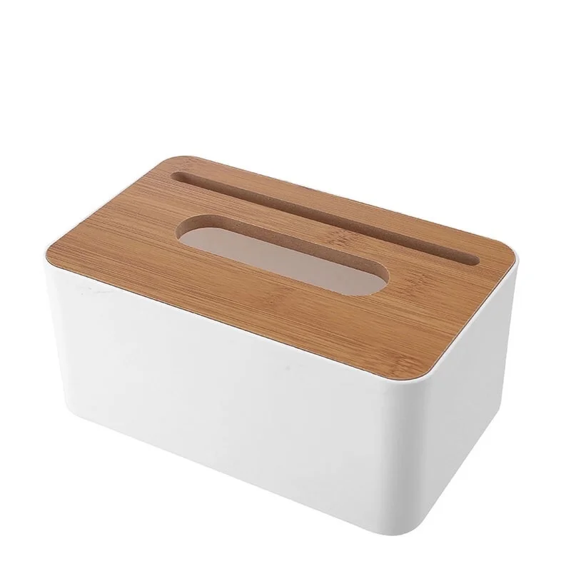 

Desktop bamboo tissue box creative multi-function mobile phone living room paper towel box car paper tissue box