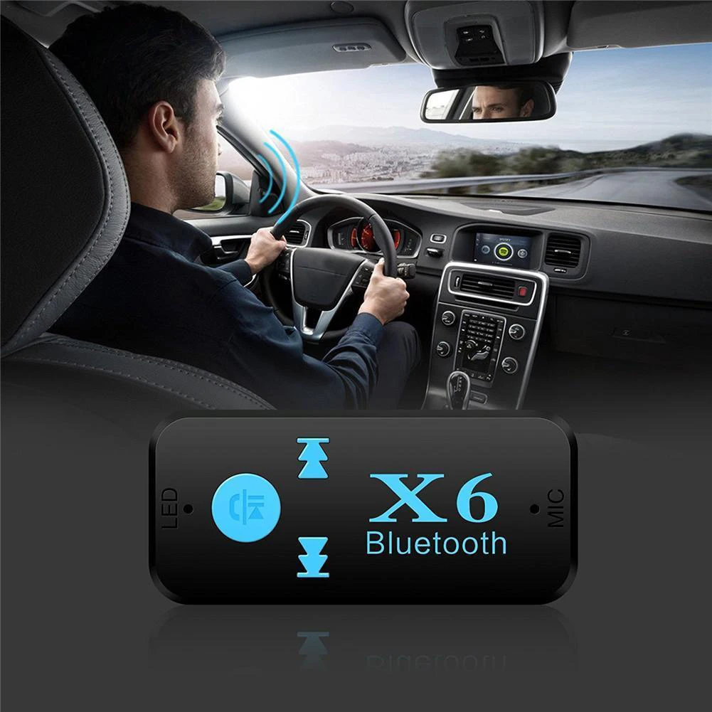 Портативный мини 4,1 адаптер беспроводной 3 в 1 bluetooth-приемник USB TF кардридер аудио разъем 3,5 мм микрофон вызов X6