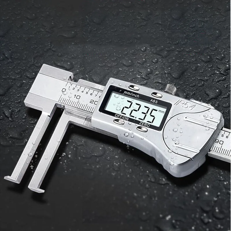 US $68.84 LCD Digital Display Internal Groove Vernier Caliper 150mm Can Transmit Data Caliper Micrometer Inner Groove Measuring Tool