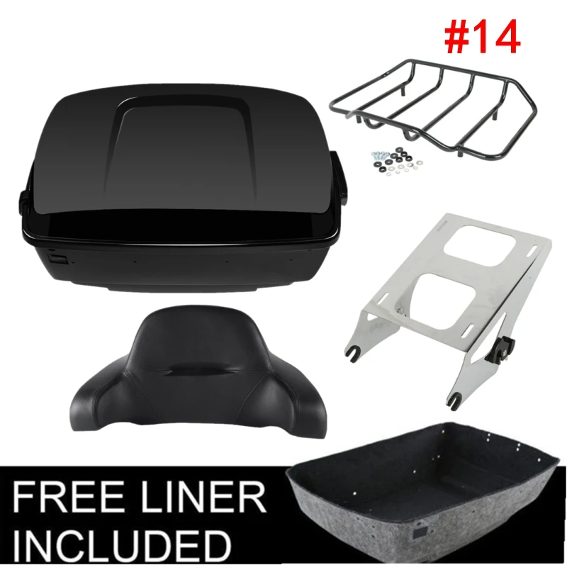 Motorcycle King Trunk Backrest Luggage Mounting Rack For Harley Tour Pak Touring Road Electra Street Glide FLHX FLHR 2014-