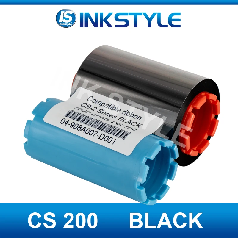 Упаковка из 2шт Hiti черная монохромная лента для использования в HITI CS200 CS200e CS220 принтер для карт 1000 печатные ленты
