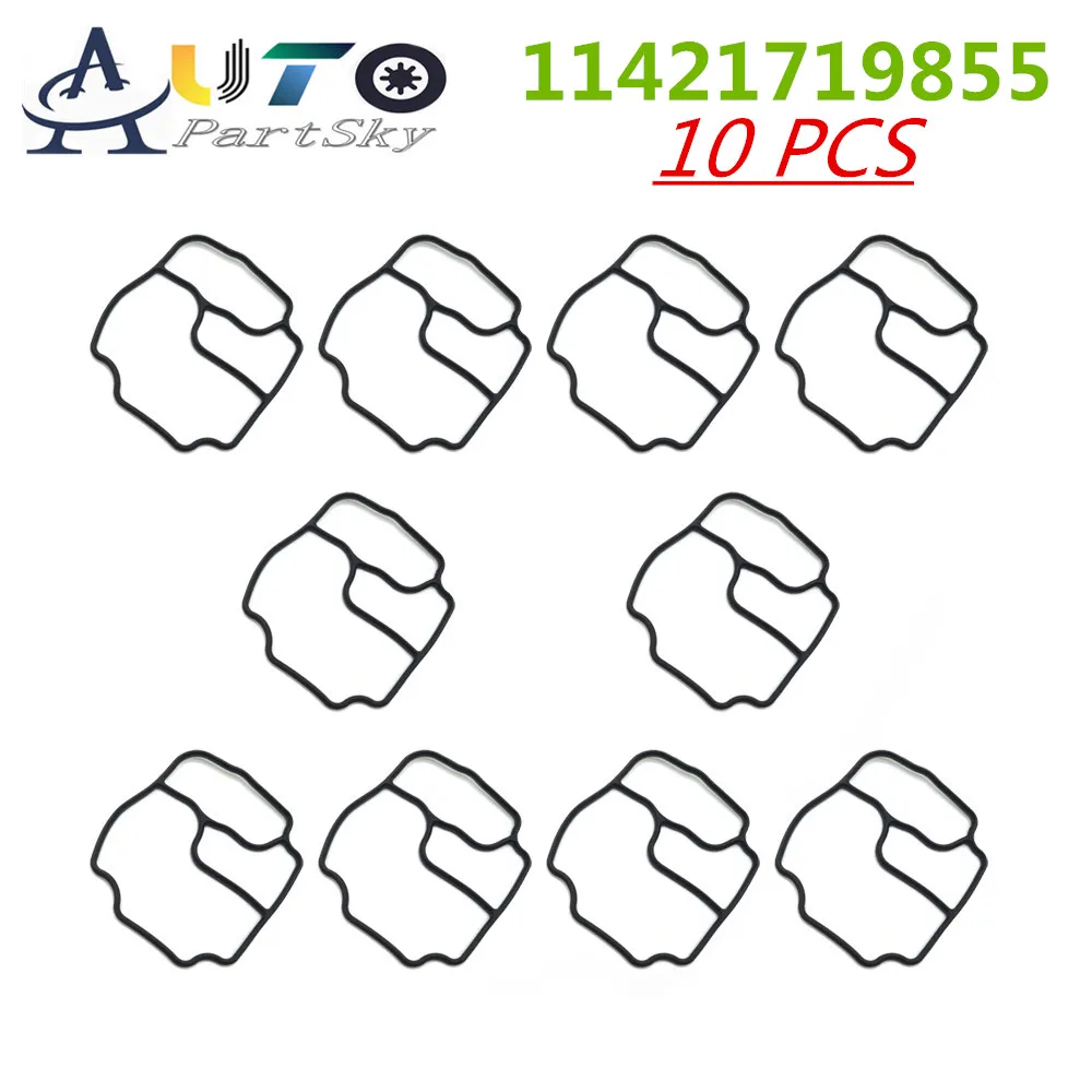 [ Set Of 10PCS ] Oil Filter Housing Gasket 11421719855 For BMW 3 5 7 X3