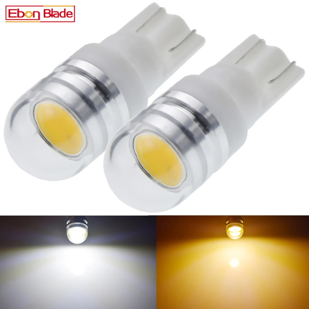 Bombilla LED T10 W5W Interior de clásica de cuña lateral para Scooter, Moto,