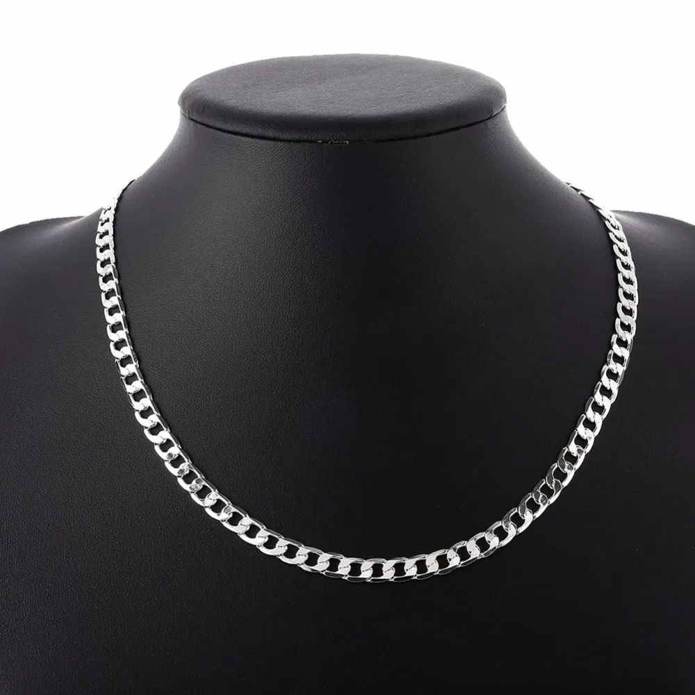 6MM 16inch 24inch Curb Chain Necklaces 