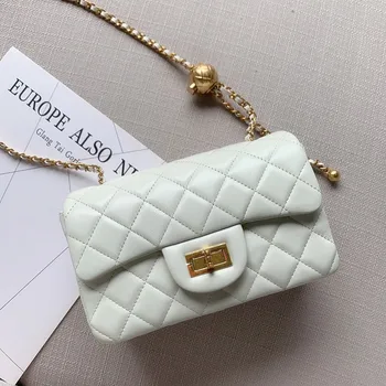 

Luxury Handbags Women Bags Designer 2020 New Leather Sheepskin Handbags Diamond Chain Small Square Shoulder Diagonal Bag