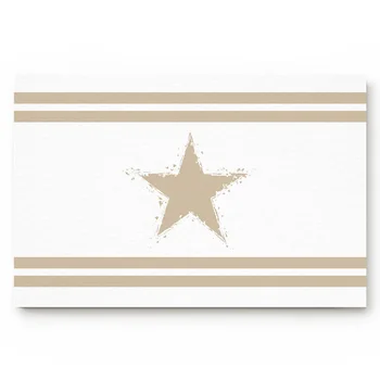 

Geometric Stripes Pentagram Brown Bathroom Non-slip Doormat Bathroom Accessories Living Room Kitchen Doormat