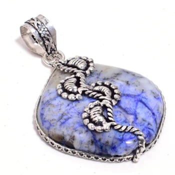 

Genuine Dendrite Opal Pendant Hand made Women Jewelry gift Silver Overlay over Copper , Hand made Women Jewelry gift , P8942