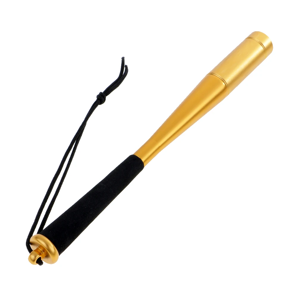 Fly Fishing Priest Foam Handle Fish Whacker Fish Bat Dia 25mm with Lanyard, Red/Gold