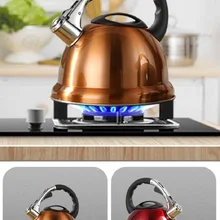 3л Inox чайник из нержавеющей стали свистящий чайник утолщение плоское дно столовая кувшин звук чайник кофе приготовление пищи красочные