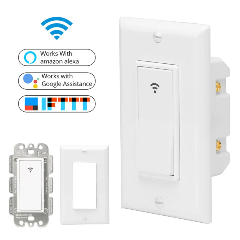 Smart Switch WiFi Mobile Phone Remote Control In-Wall Installation for Home Light DJA99