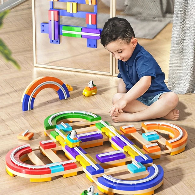 Racing Car Toy Track Vehicle Busy Board Changeable Rail Toy Crashproof Baby Boy Favorite Play Set Construction Block Toy 1