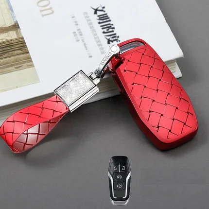 Автомобильный Умный брелок-чехол для Ford Lincoln MKC MKX MKZ Escape Explorer Flex Таурус Fusion Key Holder защитная сумка - Название цвета: Зеленый
