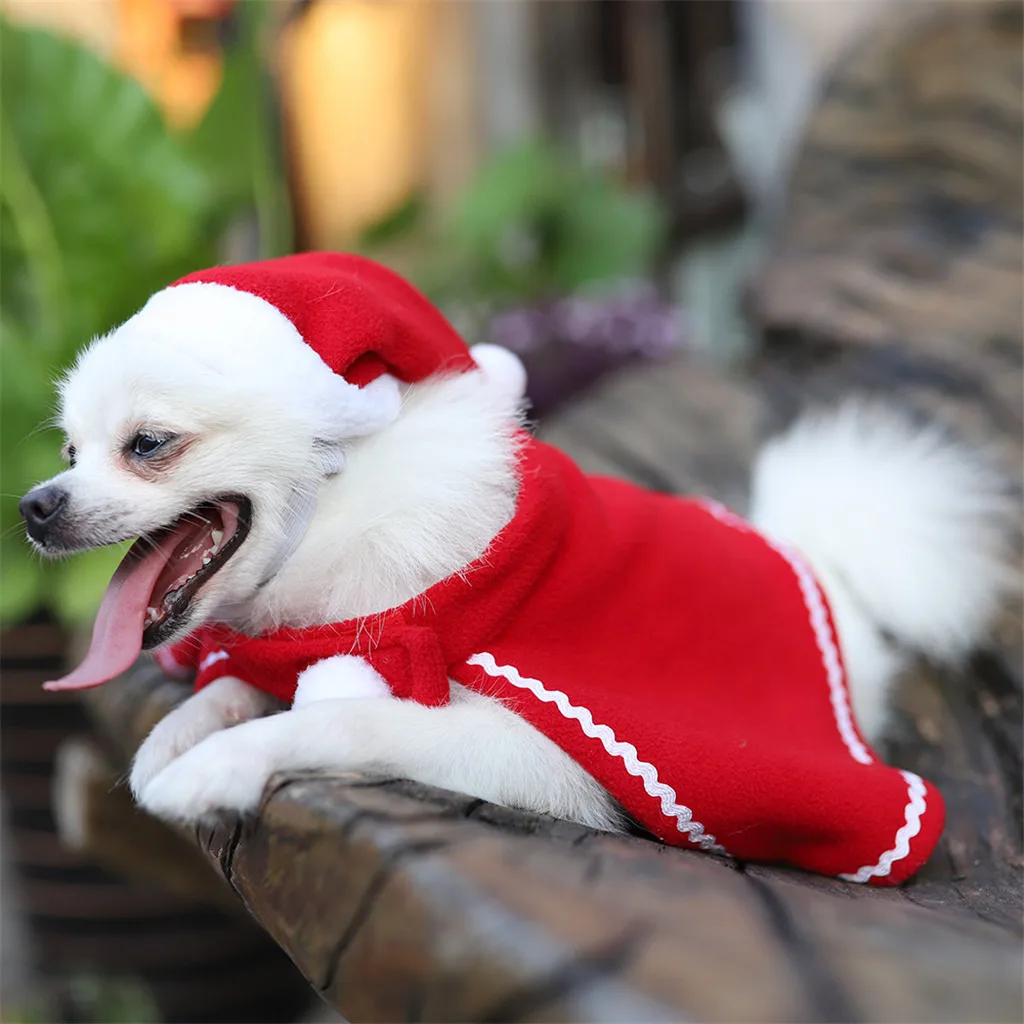 

Pet Dog Cat clothes costume halloween cat hat scarf suit cloak dress up New Year pet costume cloak Christmas clothes mascotas#B