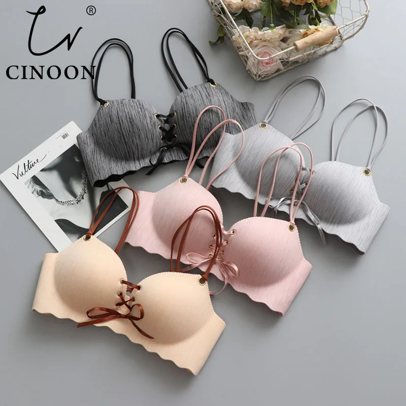 CINOON, супер пуш-ап бюстгальтеры, сексуальное бесшовное женское нижнее белье, без косточек, женский бюстгальтер без косточек, красивое нижнее белье, Дамский бюстгальтер