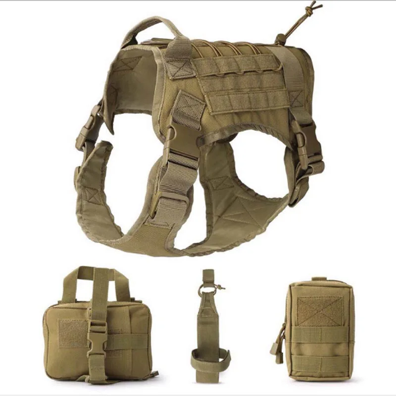 Военный Тактический ошейник для собак немецкая овчарка жилет с ручкой нейлон Bgee