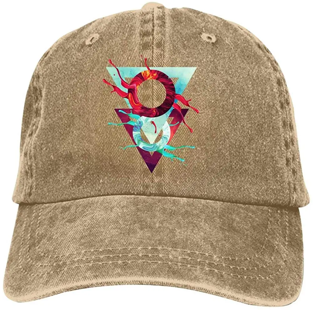 Абстрактные треугольники двойная Пряжка Регулируемая ковбойская Личность ретро ковбойская шляпа