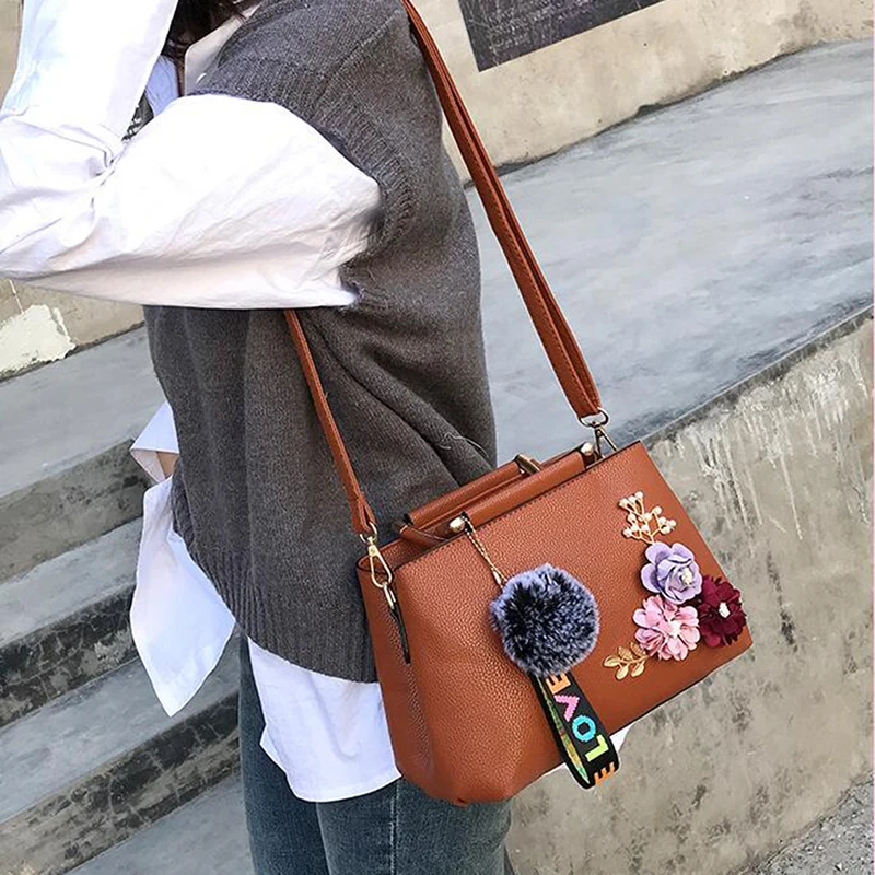 Цветы в виде ракушки для женщин искусственная кожа клатч сумка маленькая дамская сумочка цветок украшения для волос шар женские сумки Повседневная сумка с цветами